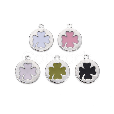 Brass Enamel Charms KK-S356-669P-NF-1