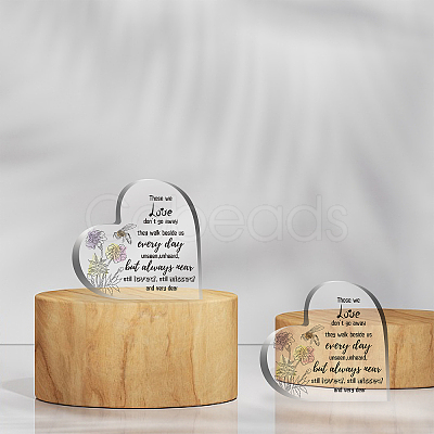 Heart-shaped with Word Acrylic Ornaments DJEW-WH0241-001-1