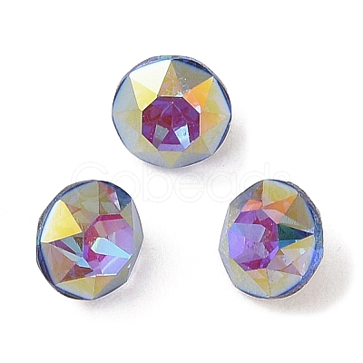 Glass Rhinestone Cabochons RGLA-L029-09A-BBLA-1