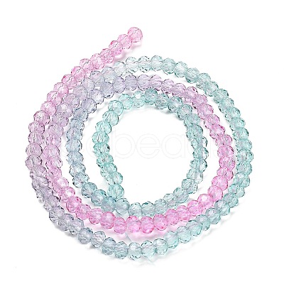 Transparent Painted Glass Beads Strands X-DGLA-A034-T1mm-A10-1