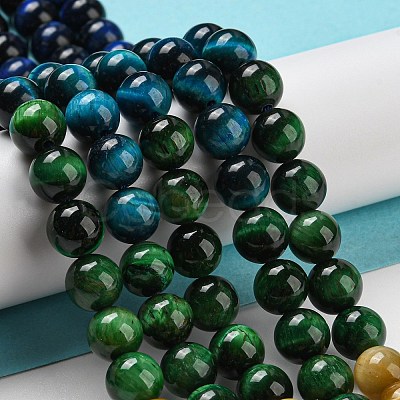 Gradient Color Natural Tiger Eye Beads Strands G-M413-A01-02-1