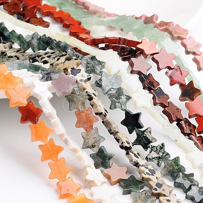 Star Natural & Synthetic Mixed Gemstone Bead Strands G-L420-19-4mm-1