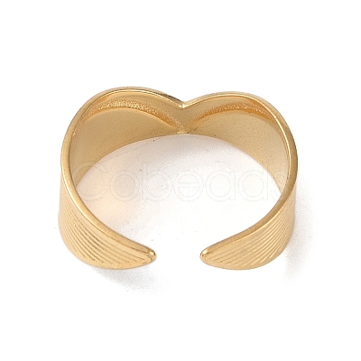 Stainless Steel V Shaped Cuff Rings RJEW-L114-01G-1