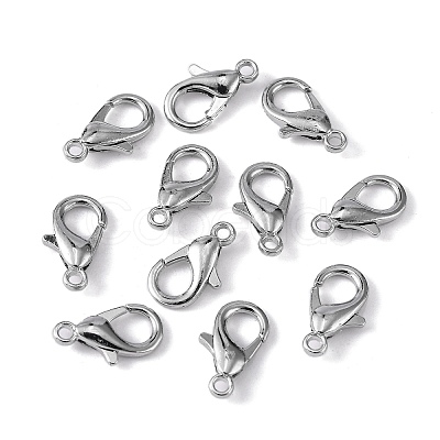 Platinum Plated Alloy Lobster Claw Clasps X-E102-NF-1