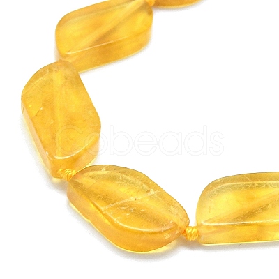 Natural Yellow Fluorite Beads Strands G-G106-F03-01-1