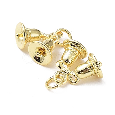 Christmas Rack Plating Brass Charms KK-G469-14G-1