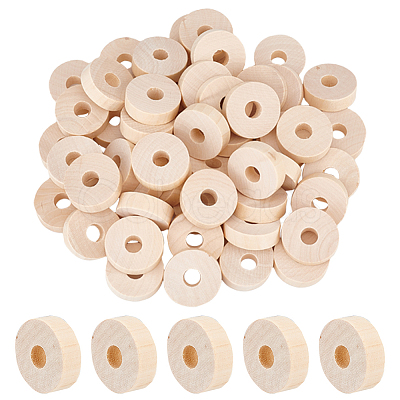 Unfinished Wood Discs WOOD-WH0022-23-1