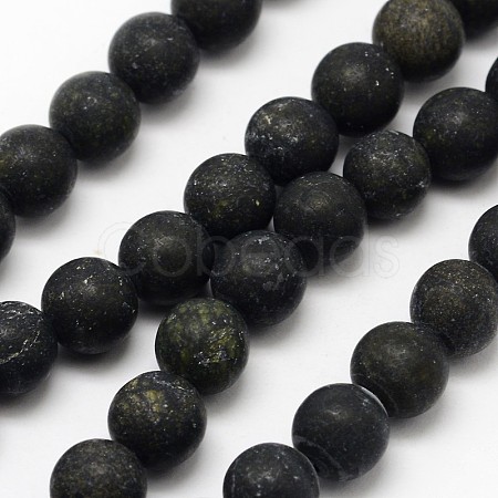 Natural Serpentine/Green Lace Stone Beads Strands G-D676-8mm-1