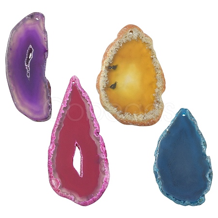 About 100G Natural Agate Pendants G-YW0002-01-1