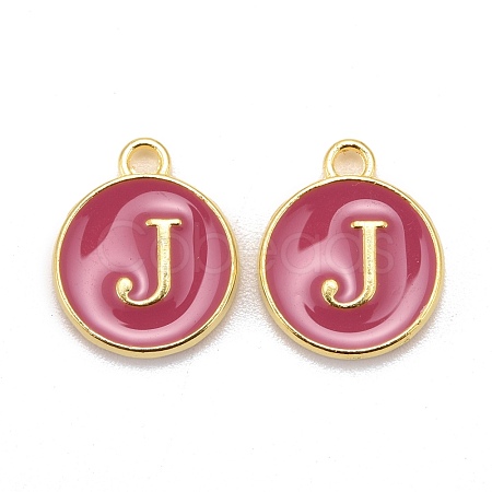 Golden Plated Alloy Enamel Charms X-ENAM-S118-08J-1