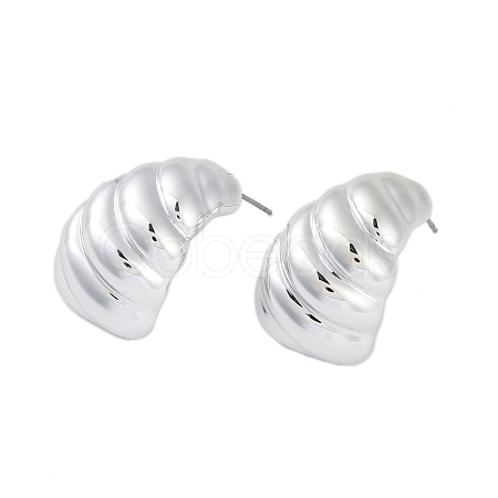 Teardrop CCB Plastic Stud Earrings for Women EJEW-Q382-02P-1