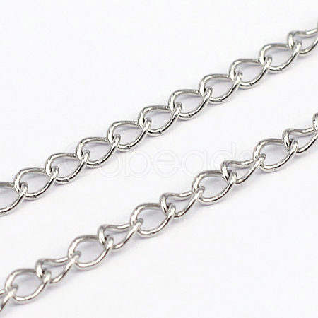 304 Stainless Steel Curb Chains CHS-O005-17B-1