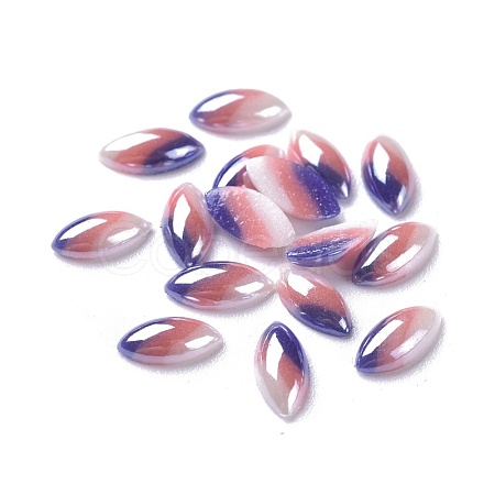 Opaque Glass Cabochons GGLA-S038-03F-4x8-1