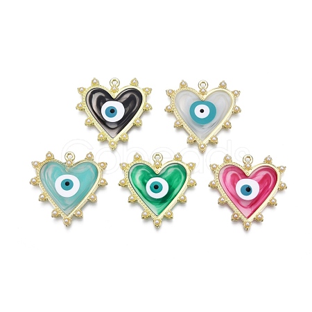 Alloy Enamel Pendants ENAM-F143-13-G-1