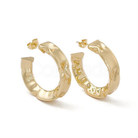 Rack Plating Brass Stud Earrings for Women EJEW-A088-04G-1