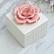 Porcelain Jewelry Boxes, for Jewerly Dispaly, Flower, Pearl Pink, 70x70x75mm