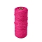 Cotton Macrame Cord, Round Macrame Rope for Wall Hangers, Boho Decorations, DIY Macrame Craft, Deep Pink, 3mm, about 109.36 Yards(100m)/Roll