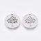 Non-Tarnish 201 Stainless Steel Pendants, Laser Cut Pendants, Flat Round with Tree, Stainless Steel Color, 16x1mm, Hole: 1.5mm