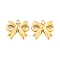 Ion Plating(IP) 304 Stainless Steel Charms, Bowknot Charm, Real 18K Gold Plated, 13.5x15x3mm, Hole: 1.8mm