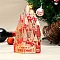 3D Tent-fold Card, Christmas Themed Pattern, for Festival Greeting, Party Invitation, Castle, 202x135mm