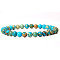 Natural Imperial Jasper Round Beaded Stretch Bracelet, 