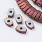 PVD Vacuum Plating Electroplate Non-magnetic Synthetic Hematite Beads Strands, Frosted, Grade A, Oval, Purple Plated, 7.5x4x2mm, Hole: 1mm, about 200pcs/strand, 15.9 inch(40.5cm)