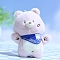 Cute Cloth Plush Bear Pendant Decorations, for Keychain, Purse, Backpack Ornament, Pink, 120mm