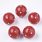 Acrylic Beads, Round with Spot, Red, 16x15mm, Hole: 2.5mm