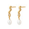 Stainless Steel with Pearl Stud Earrings for Women