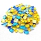 Glitter Glass Mosaic Tiles, Irregular Shape Mosaic Tiles, for DIY Mosaic Art Crafts, Picture Frames and More, Dodger Blue, 10mm, about 160pcs/set