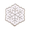 Christmas Theme Enamel Pins, Alloy Brooches for Backpack Clothes, Snowflake, 20x18x1mm