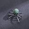 Natural Green Aventurine Halloween Home Party Decorations, Spider, 40x47mm