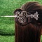 Antique Silver Viking Hair Sticks Hair Pin, Ladies Retro Hair Accessory, Rose Sword Hair Sticks, Insects, 180mm