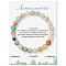 Natural Flower Amazonite Beaded Stretch Bracelets, Round, 7-1/2 inch(19cm)