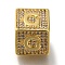 Brass Cubic Zirconia Beads, Letter G, Square, Letter G, 9.5x9.5x9.5mm, Hole: 6mm