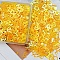 PVC Plastic Sequins, Nail Art Glitter, DIY Sparkly Paillette Tips Nail, Mixed Letter, Gold, 6x6~7x0.2mm, 400pcs/bag