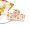 Rectangle Printed Plastic Claw Hair Clips, Hair Accessories for Women & Girls, Orange, 45x85x40mm