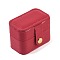 Imitation Leather Ring Organizer Storage Cases, Rectangle, Crimson, 6x4x4.5cm