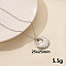 304 Stainless Steel Hollow Round Pendant Necklaces, Cable Chain Necklaces