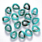 Acrylic Linking Rings, Quick Link Connectors, For Jewelry Curb Chains Making, Imitation Gemstone Style, Twist, Dark Turquoise, 15.5x13.5x6mm, Inner Diameter: 9x6mm, about 1250pcs/500g