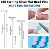 SUNNYCLUE 60Pcs 3 Styles 925 Sterling Silver Flat Head Pins STER-SC0001-28-2