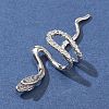 Alloy Snake Cuff Earrings EJEW-FS0001-10-4