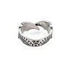 Double Wing Open Cuff Ring RJEW-S038-232-2