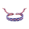 Rhombus Polyester Braided Cord Bracelet PW-WG31997-03-1