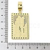 Brass Micro Pave Cubic Zirconia Pendants with Enamel KK-H458-04G-05-3