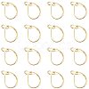 Brass Leverback Earring Findings KK-PH0026-22G-RS-2