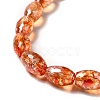 Electroplate Transparent Glass Beads Strand GLAA-G088-06D-3
