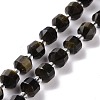 Natural Golden Sheen Obsidian Beads Strands G-K303-A30-8mm-2