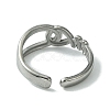 304 Stainless Steel Open Cuff Ring RJEW-L110-017P-3