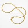Trendy Men's 304 Stainless Steel Herringbone Chain Necklaces NJEW-M074-C-01-2